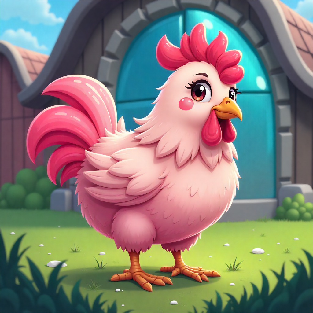 A vibrant illustration of various chicken breeds from around the world on a winding path, representing the chicken road.